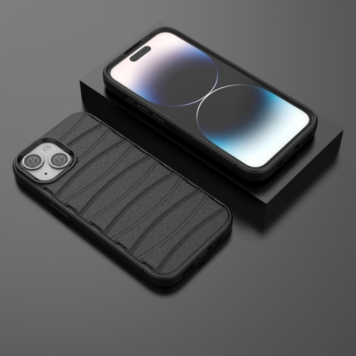 Силиконов калъф BIBERCAS за iPhone 15, Черен