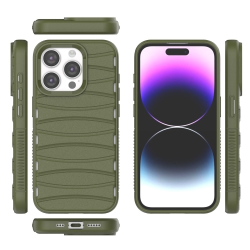 Силиконов калъф BIBERCAS за iPhone 15 Pro, Зелен
