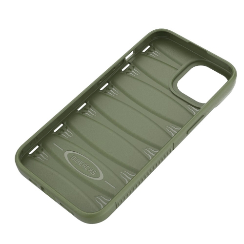 Силиконов калъф BIBERCAS за iPhone 15 Pro, Зелен