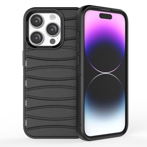 Силиконов калъф BIBERCAS за iPhone 15 Pro, Черен