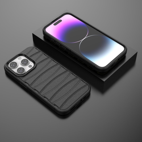 Силиконов калъф BIBERCAS за iPhone 15 Pro, Черен