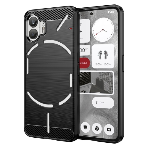 Силиконов Калъф Carbon Fibre Brushed за Nothing Phone 2, Черен