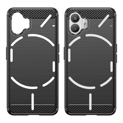 Силиконов Калъф Carbon Fibre Brushed за Nothing Phone 2, Черен