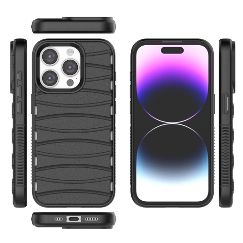 Силиконов калъф BIBERCAS за iPhone 14 Pro, Черен