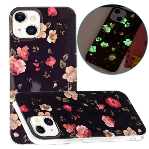 Силиконов калъф Noctilucent за iPhone 15, Светещи Рози