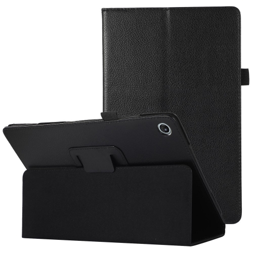 Калъф Тефтер Litchi Texture за таблет Lenovo Tab M10 Plus (3rd Gen) 10.6 inch, Черен