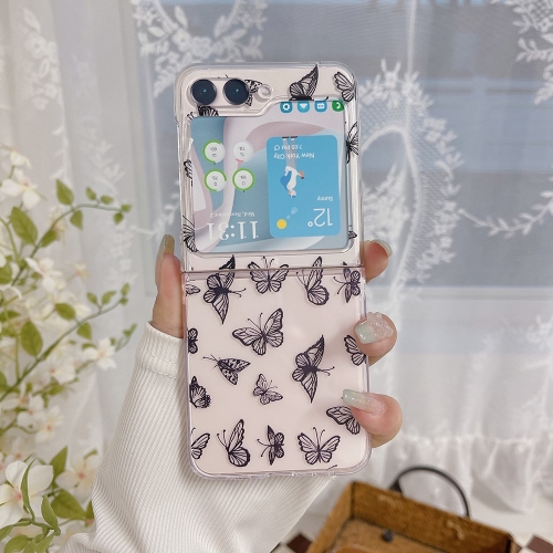 Пластмасов калъф за Samsung Galaxy Z Flip 5 5G, Черни пеперуди