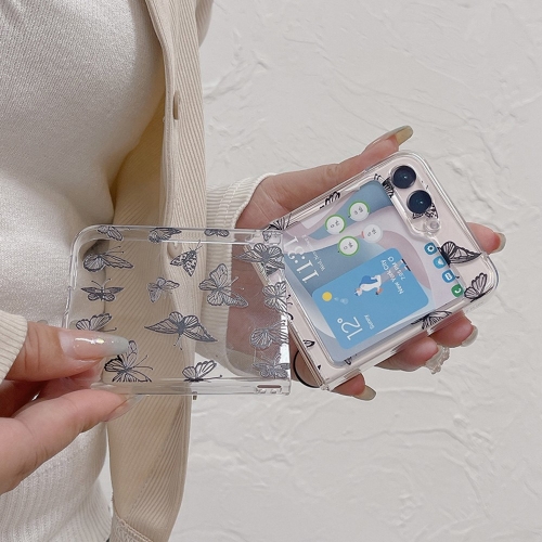 Пластмасов калъф за Samsung Galaxy Z Flip 5 5G, Черни пеперуди