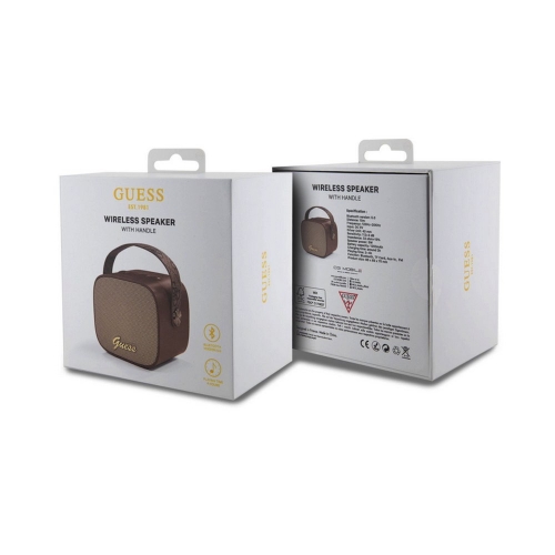 Преносима колонка GUESS PU 4G Strap, GUWSB2P4SMW, Кафяв