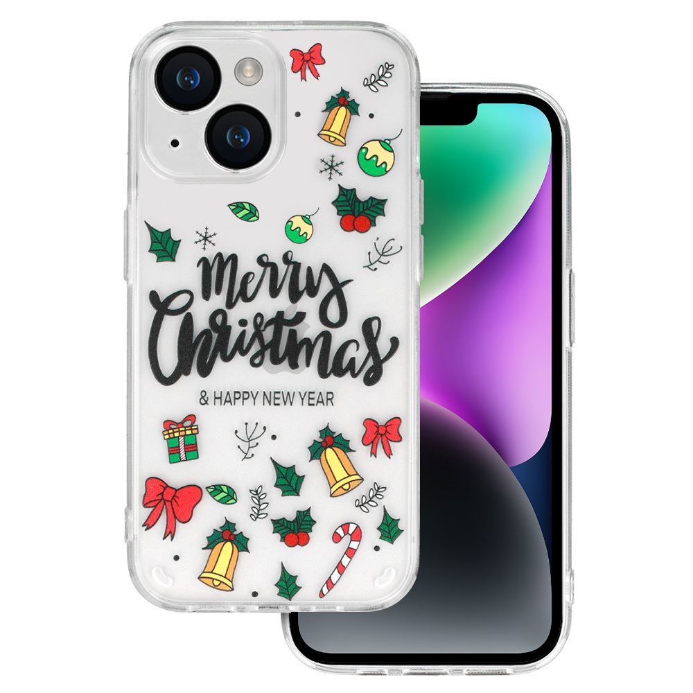 Удароустойчив калъф Christmas за iPhone 14, Happy New Year