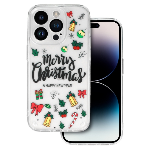 Удароустойчив калъф Christmas за iPhone 15 Pro, Happy New Year