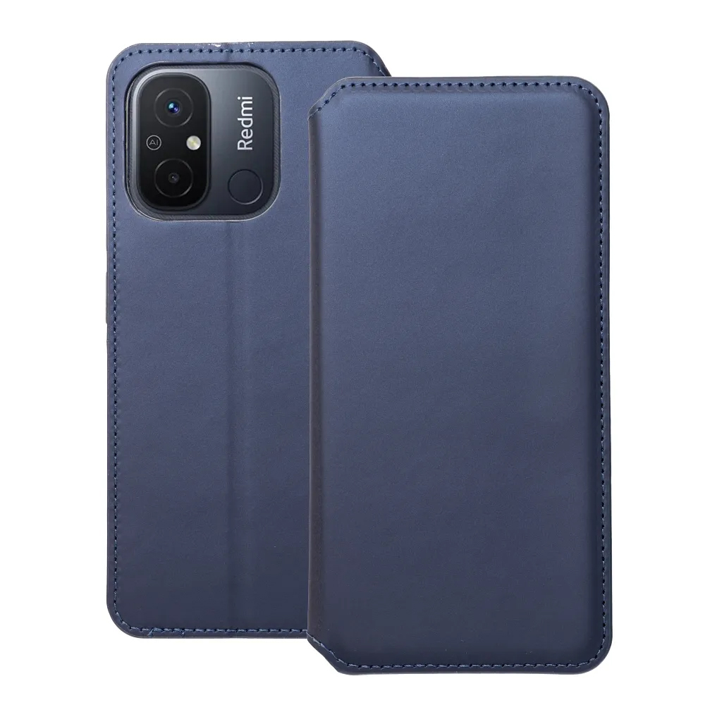 Калъф тефтер Dual Pocket за Xiaomi Redmi 12c, Син