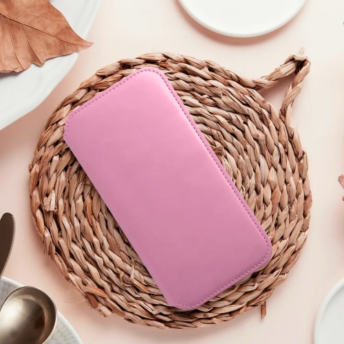 Калъф тефтер Dual Pocket за Xiaomi Redmi 12c, Светло розов