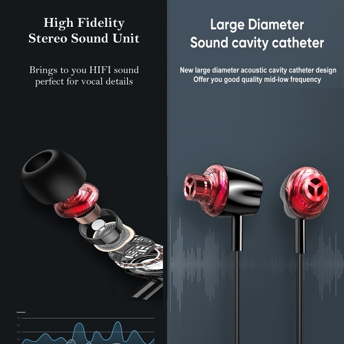 Слушалки с микрофон JoyRoom, Jack 3.5 mm, Черен