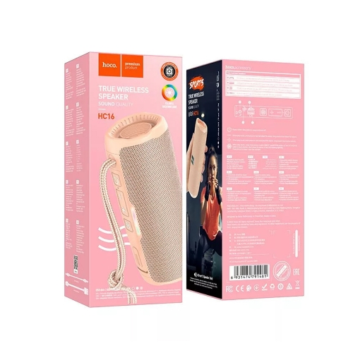 Преносима колонка HOCO HC16, Wireless, Waterproof, 10W, Bluetooth 5.3, Розов