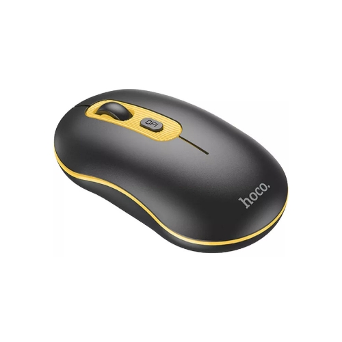 Безжична Мишка HOCO Wireless GM21, 2.4G, DPI 1000-1600, Черен- жълт