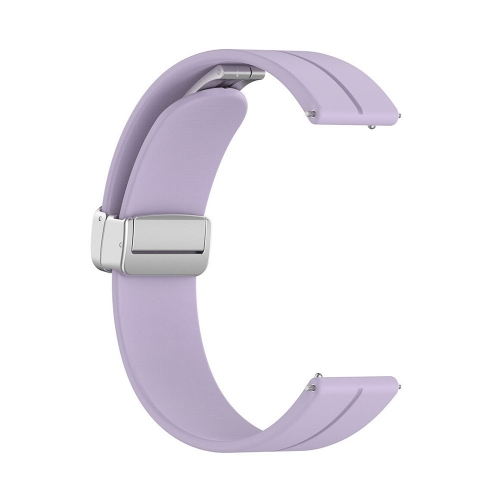 Силиконова Каишка Techsuit Watchband 20mm W011за Samsung Galaxy Watch 4, 5, Active 2, Huawei Watch GT3 (42mm), GT3 Pro (43mm), Лилав