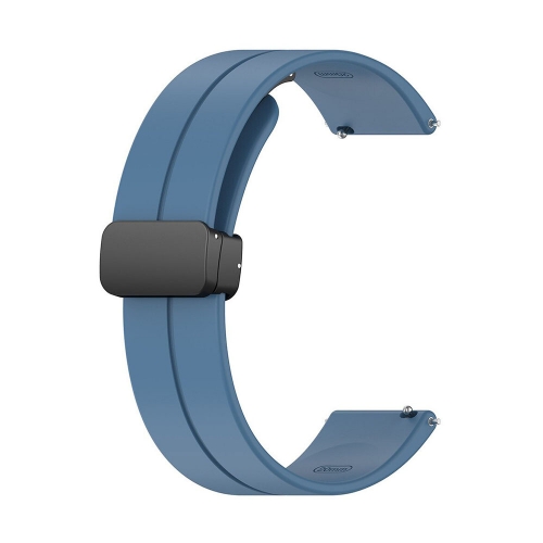 Силиконова Каишка Techsuit Watchband 20mm W011за Samsung Galaxy Watch 4, 5, Active 2, Huawei Watch GT3 (42mm), GT3 Pro (43mm), Син
