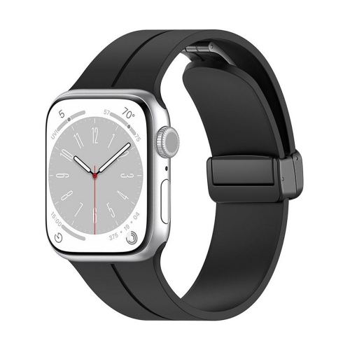 Силиконова Каишка Techsuit Watchband W011 за Apple Watch 1,2,3,4,5,6, Черен