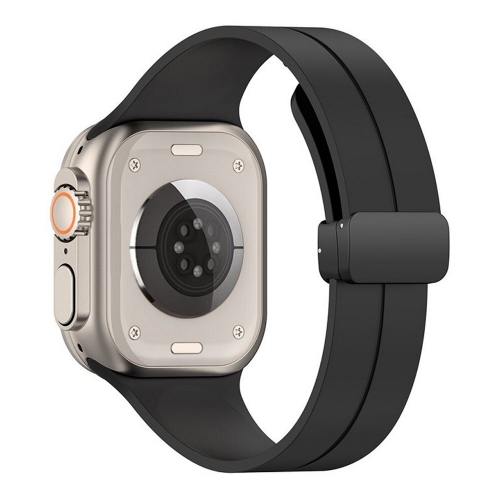 Силиконова Каишка Techsuit Watchband W011 за Apple Watch 1,2,3,4,5,6, Черен