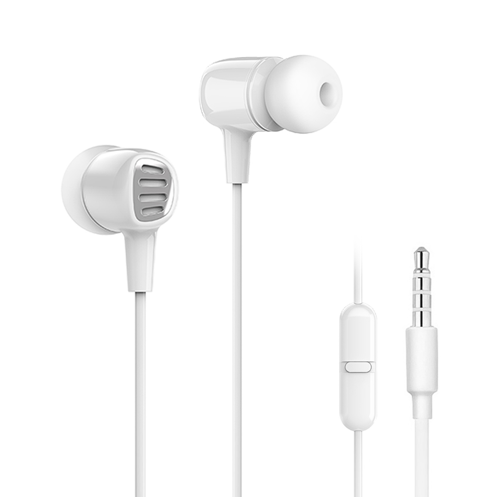 Слушалки с микрофон JELLICO CT-27, Jack 3.5mm, Бял