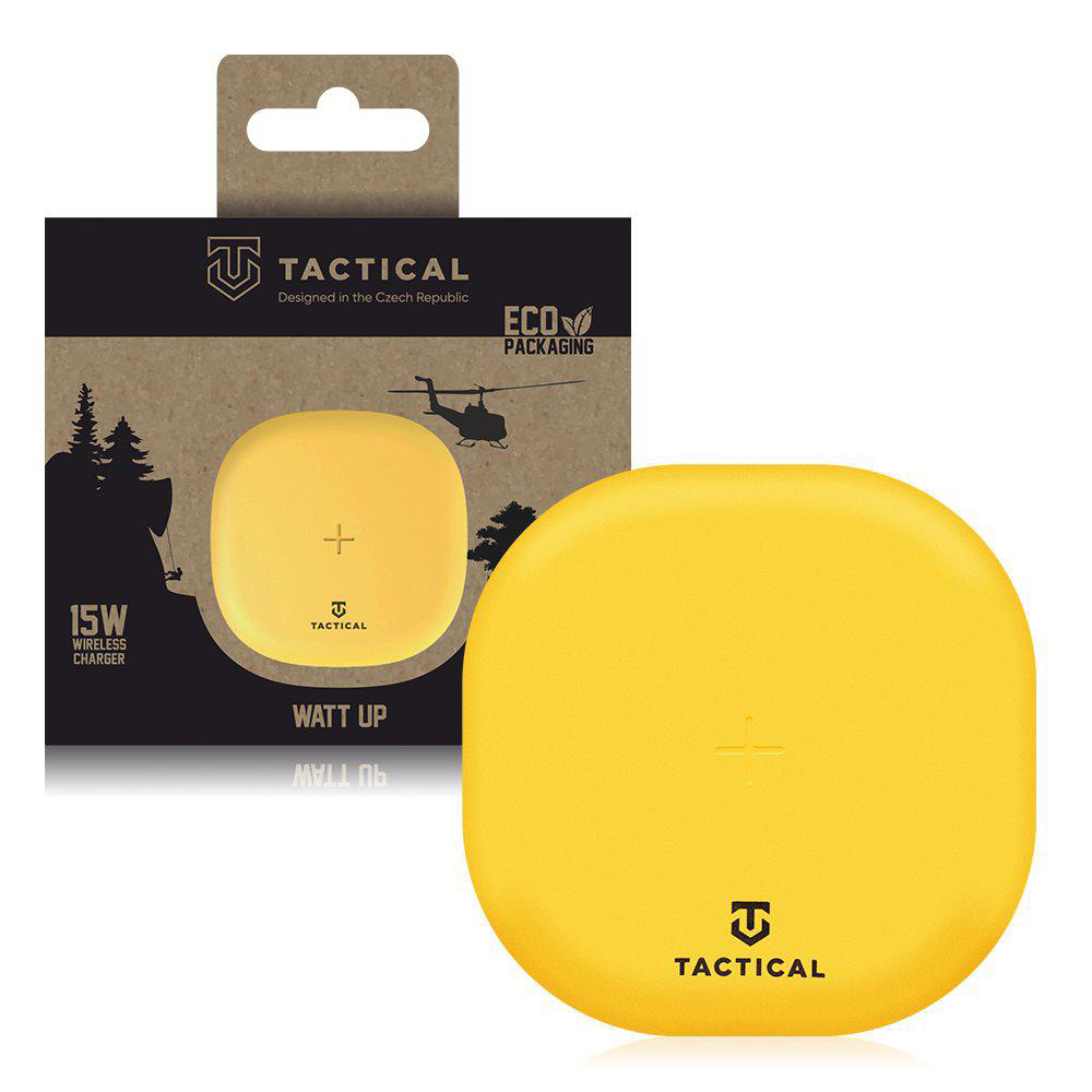 Безжично зарядно Tactical WattUp Wireless 15W, зареждаща подложка, Жълт