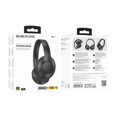 Безжични Слушалки BOROFONE BO23 Glamour, Bluetooth, Черен