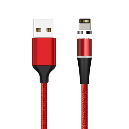 Магнитен кабел Magnetic от USB към Lightning за iPhone 5/6/7/8/X 3A, 1m, Червен