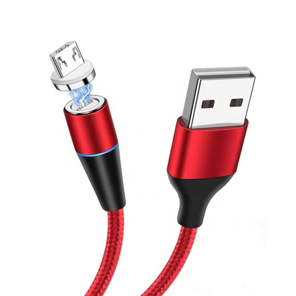 Магнитен кабел Magnetic от USB към Micro USB, 3A, 1m, Червен