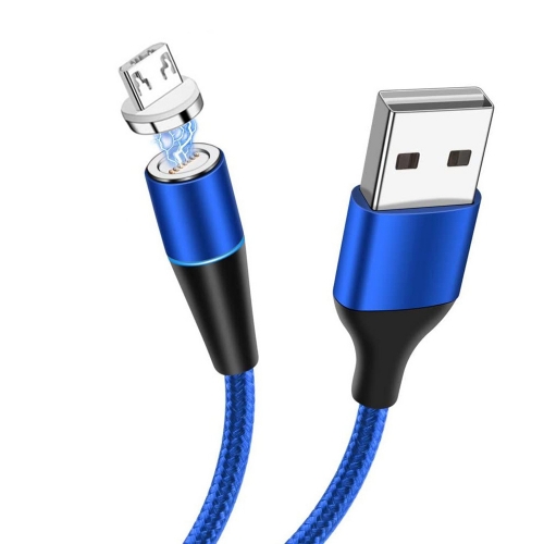 Магнитен кабел Magnetic от USB към Micro USB, 3A, 1m, Син