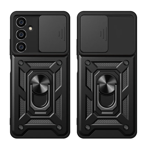 Удароустойчив калъф Slide Camera за Samsung Galaxy S23 FE, Черен
