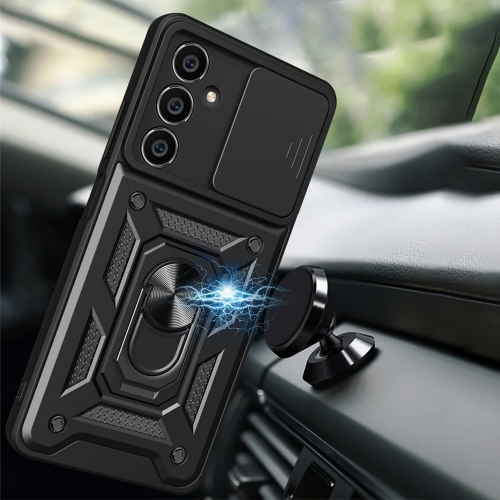 Удароустойчив калъф Slide Camera за Samsung Galaxy S23 FE, Черен