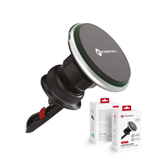 Поставка за кола  с безжично зареждане FORCELL HS2, support MagSafe, 15W, Черен