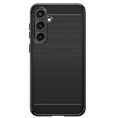 Силиконов калъф Carbon Fibre Brushed за Samsung Galaxy S23 FE, Черен