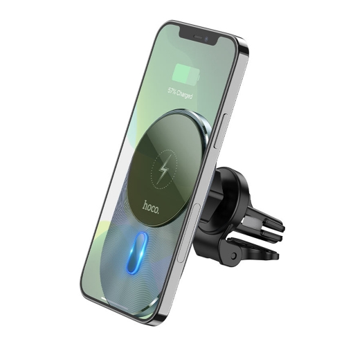 Поставка за кола с безжично зареждане HOCO CA91, support MagSafe charging Magic, Сив