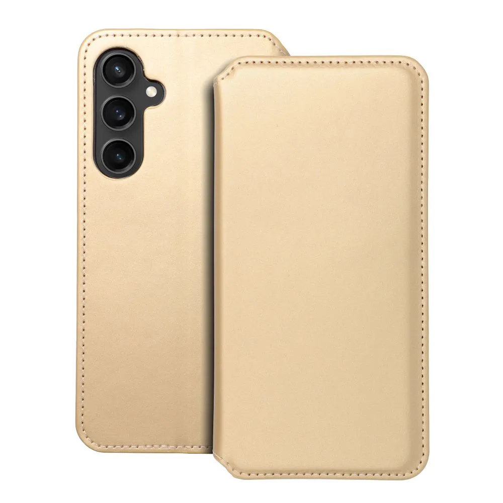 Калъф тефтер Dual Pocket за Samsung Galaxy S23 FE, Златист