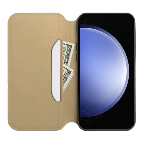 Калъф тефтер Dual Pocket за Samsung Galaxy S23 FE, Златист
