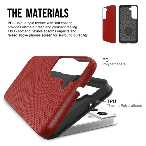 Удароустойчив калъф Triangle Military за Samsung Galaxy S22, Червен