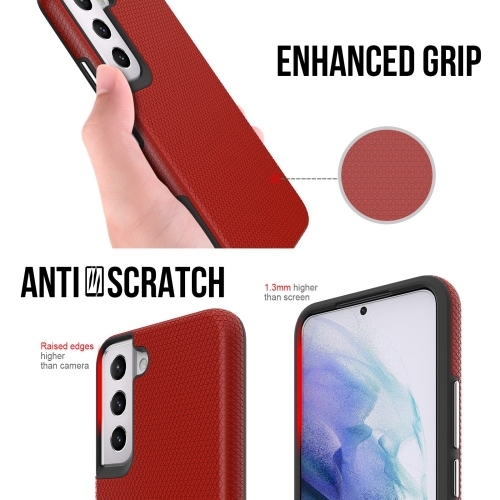 Удароустойчив калъф Triangle Military за Samsung Galaxy S22, Червен