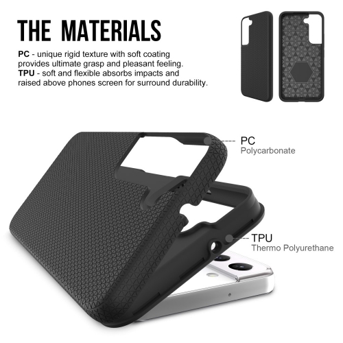 Удароустойчив калъф Triangle Military за Samsung Galaxy S22, Черен