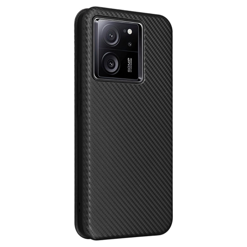 Калъф Тефтер Carbon за Xiaomi 13T/13T Pro, Черен