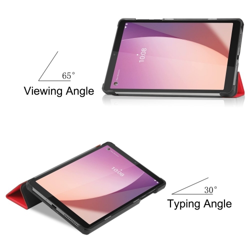 Калъф тефтер GenTab за таблет Lenovo Tab M8 Gen 4, Червен