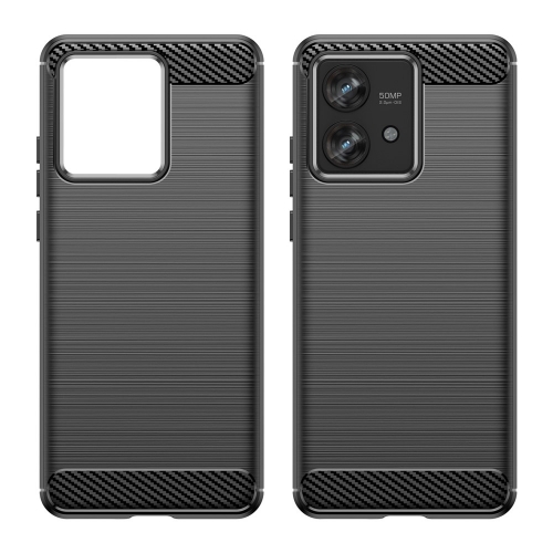 Силиконов Калъф Carbon Fibre Brushed за Motorola Edge 40 Neo 5G, Черен