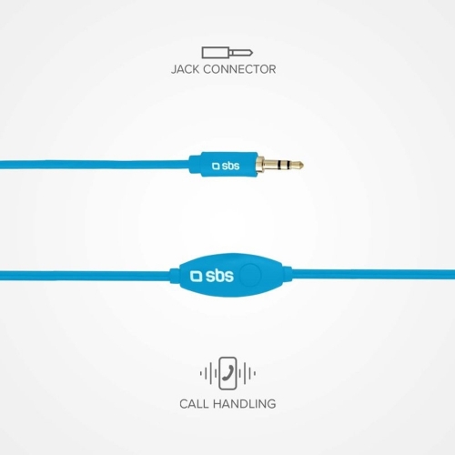 Слушалки с микрофон SBS MIX 10, Jack 3.5mm, Син