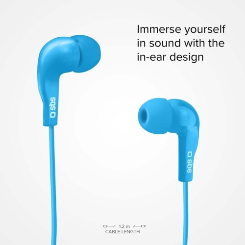 Слушалки с микрофон SBS MIX 10, Jack 3.5mm, Син