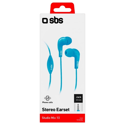 Слушалки с микрофон SBS MIX 10, Jack 3.5mm, Син