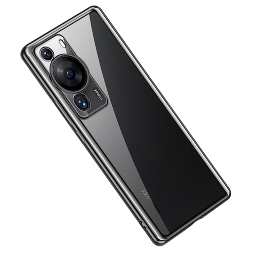 Силиконов калъф SULADA за Huawei P60/ P60 Pro, черен-прозрачен
