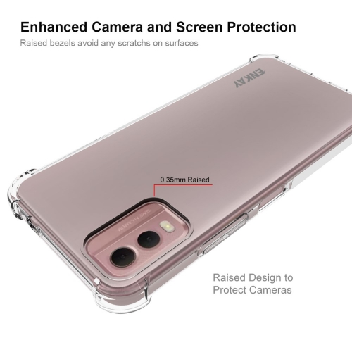 Силиконов калъф ENKAY Anti-Drop за Nokia C32, Прозрачен