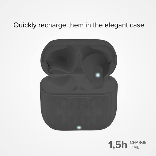 Безжични слушалки SBS AIR FREE, BLUETOOTH TWS, Черен