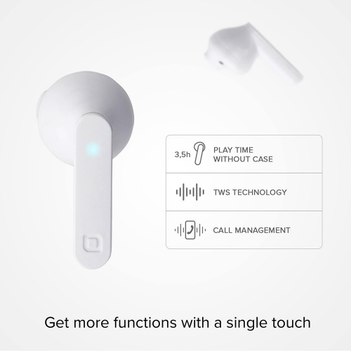 Слушалки с микрофон SBS AIR FREE, BLUETOOTH TWS, Бял